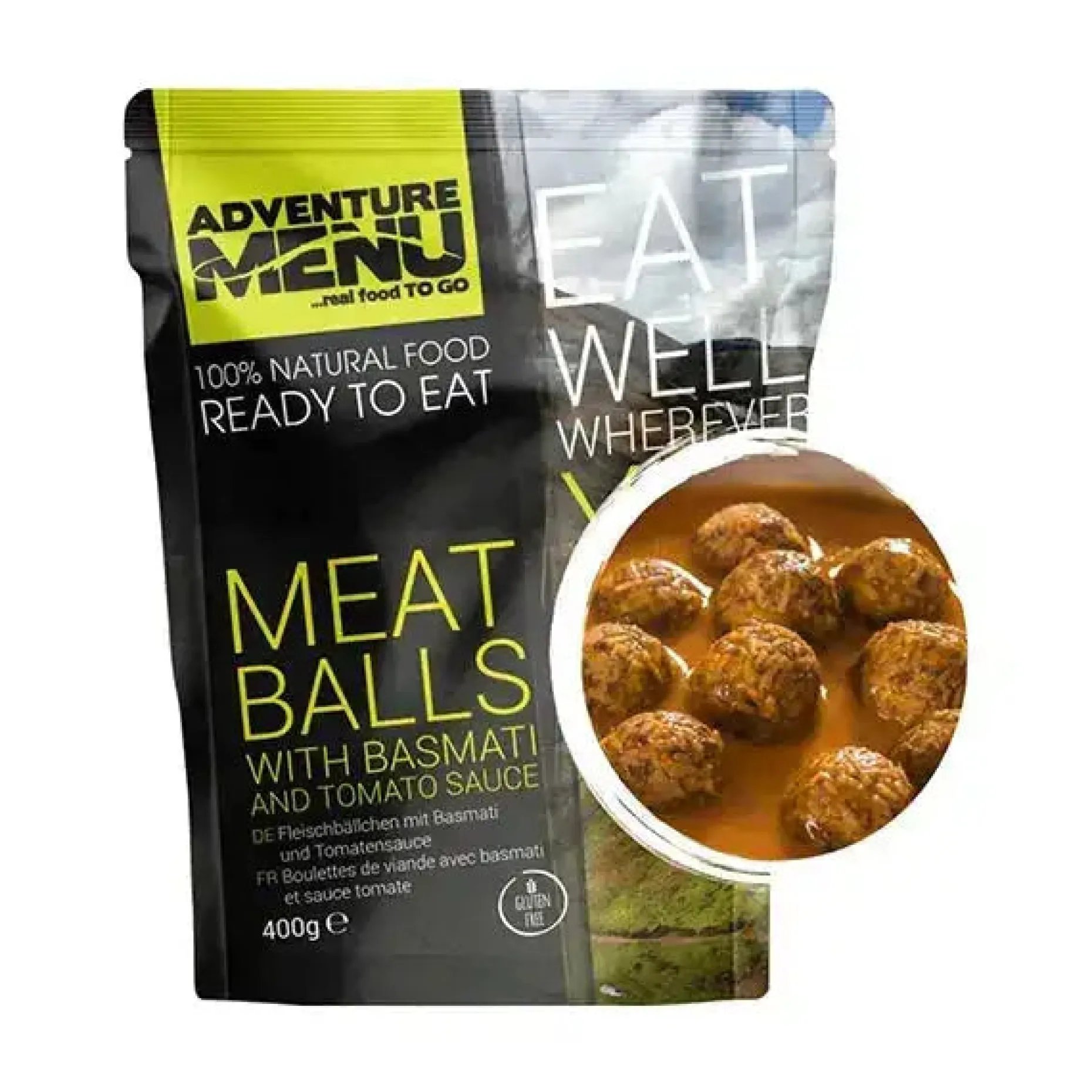 Adventure Menu - Hackbällchen mit Basmatireis und Tomatensauce