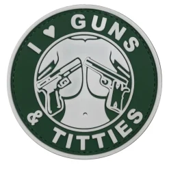 ASMC - 3D Patch I love Guns and Titties