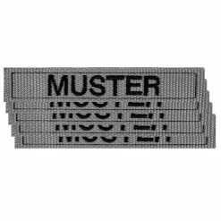 ASMC - Namensbänder 5er Set Grau gestickt auf Textil