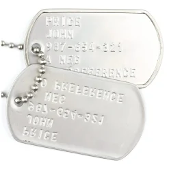 ASMC - US Erkennungsmarken Edelstahl 2er mit Prägung