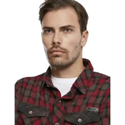Brandit - Hemd Duncan Check rot braun