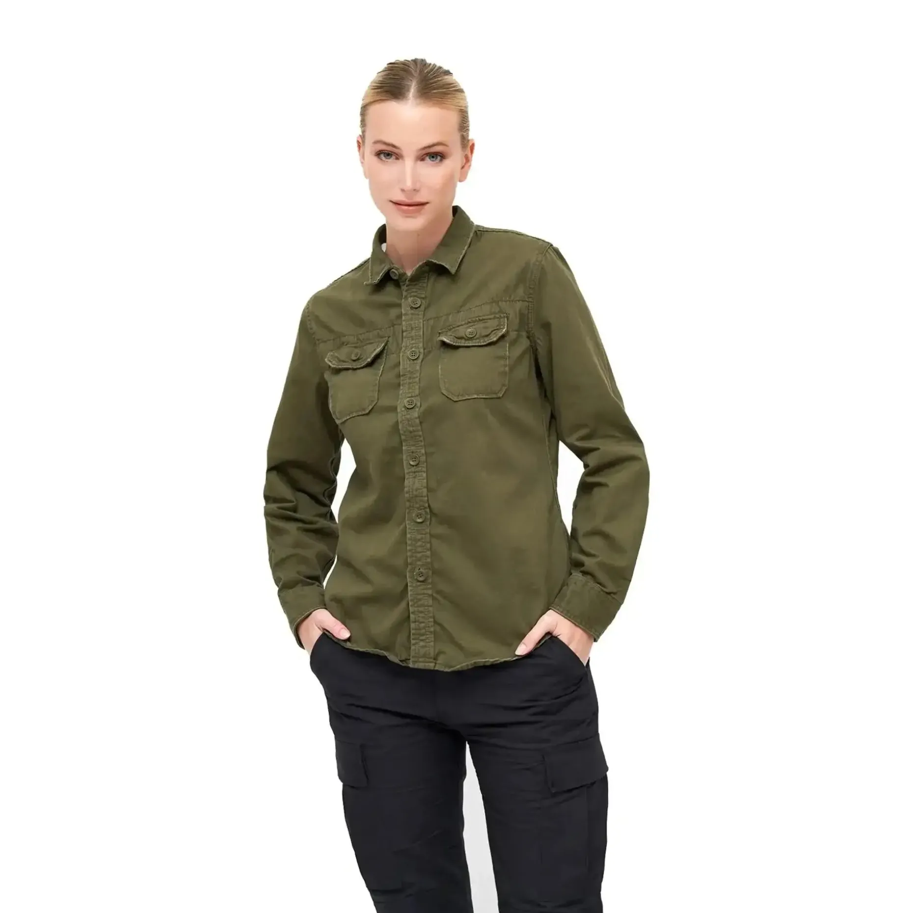 Brandit - Hemd Vintageshirt Longsleeve Frauen