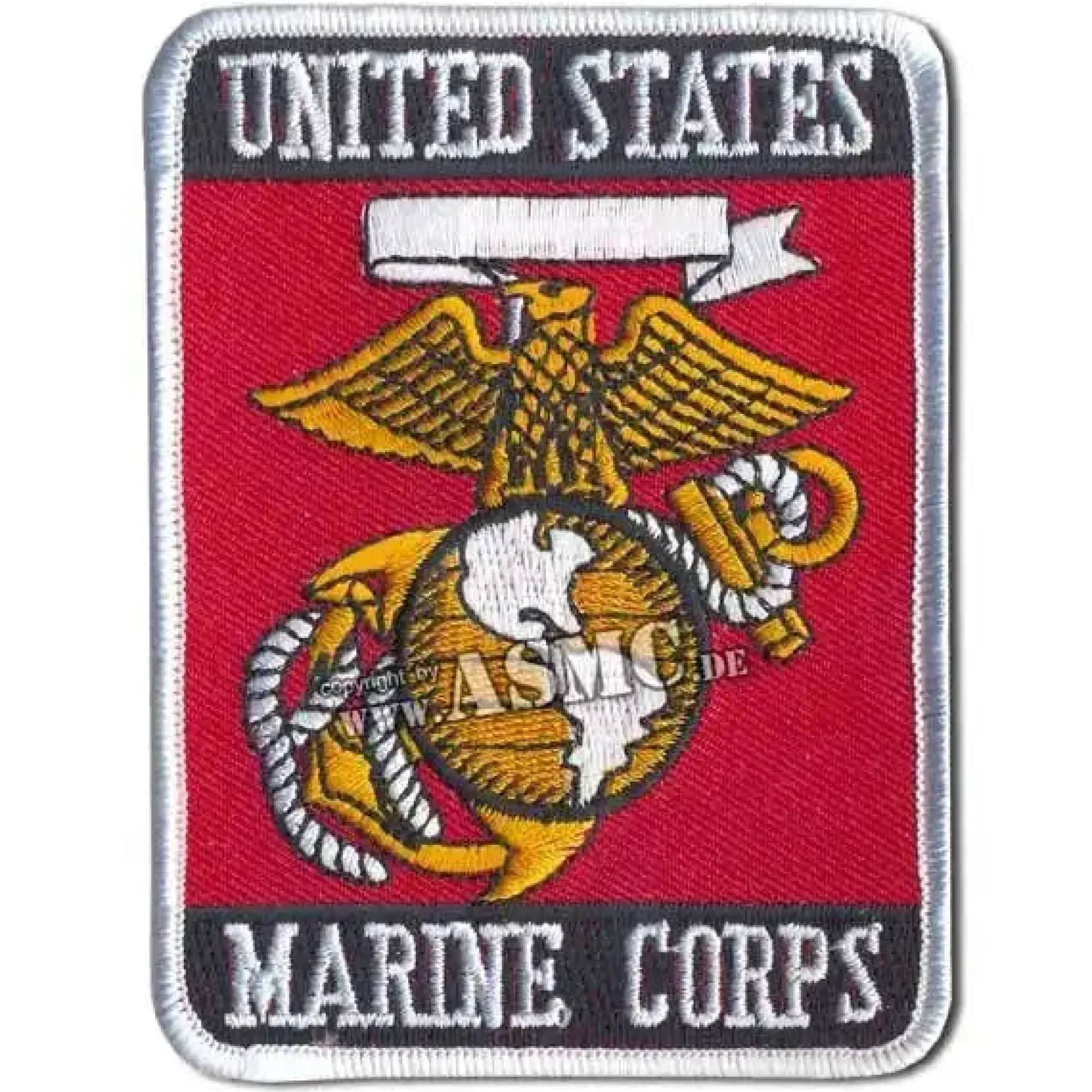 Bundeswehr Original - Abzeichen US Textil Marine Corps rechteckig