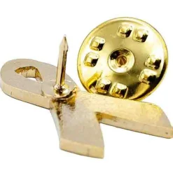 Café Viereck - Pin gelbe Schleife