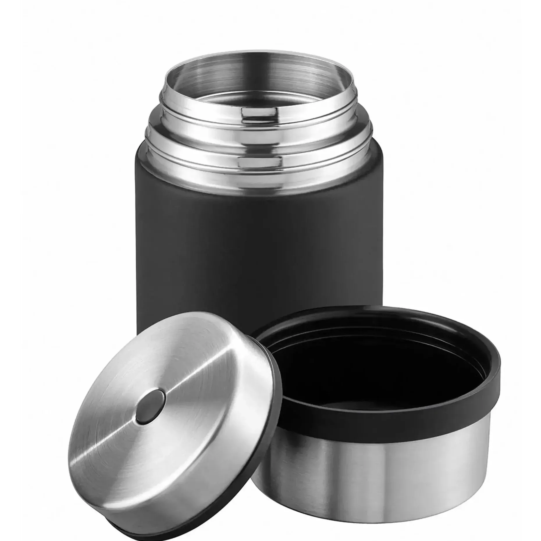 Esbit - Thermobehälter Sculptor Edelstahl 1 L schwarz