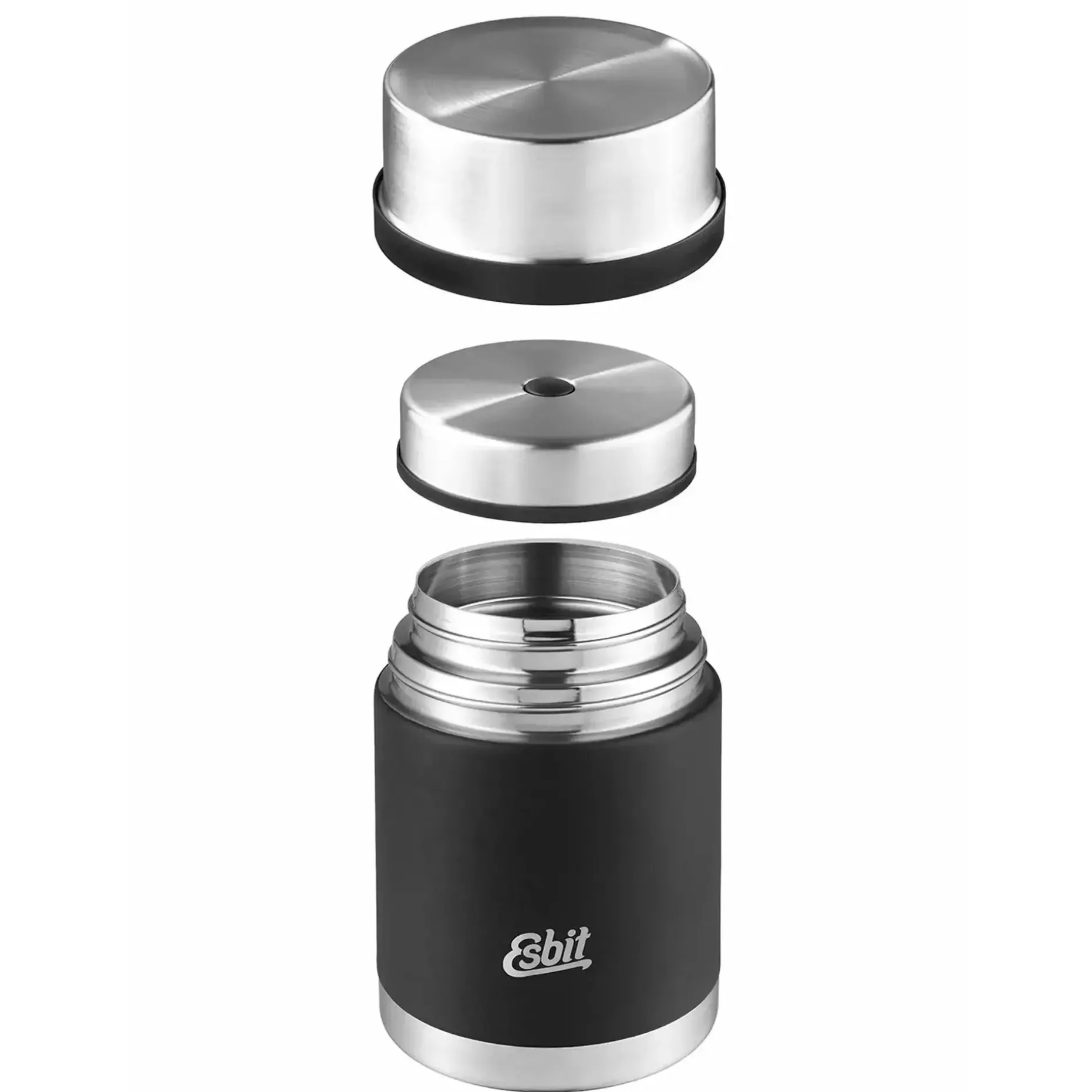 Esbit - Thermobehälter Sculptor Edelstahl 1 L schwarz