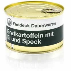 Feddeck Dauerwaren - Fertiggericht Dose Bratkartoffeln mit Speck und Ei 400 g