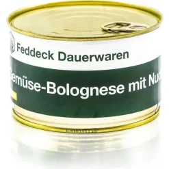 Feddeck Dauerwaren - Fertiggericht Dose Gemüse-Bolognese mit Nudeln vegan 400 g