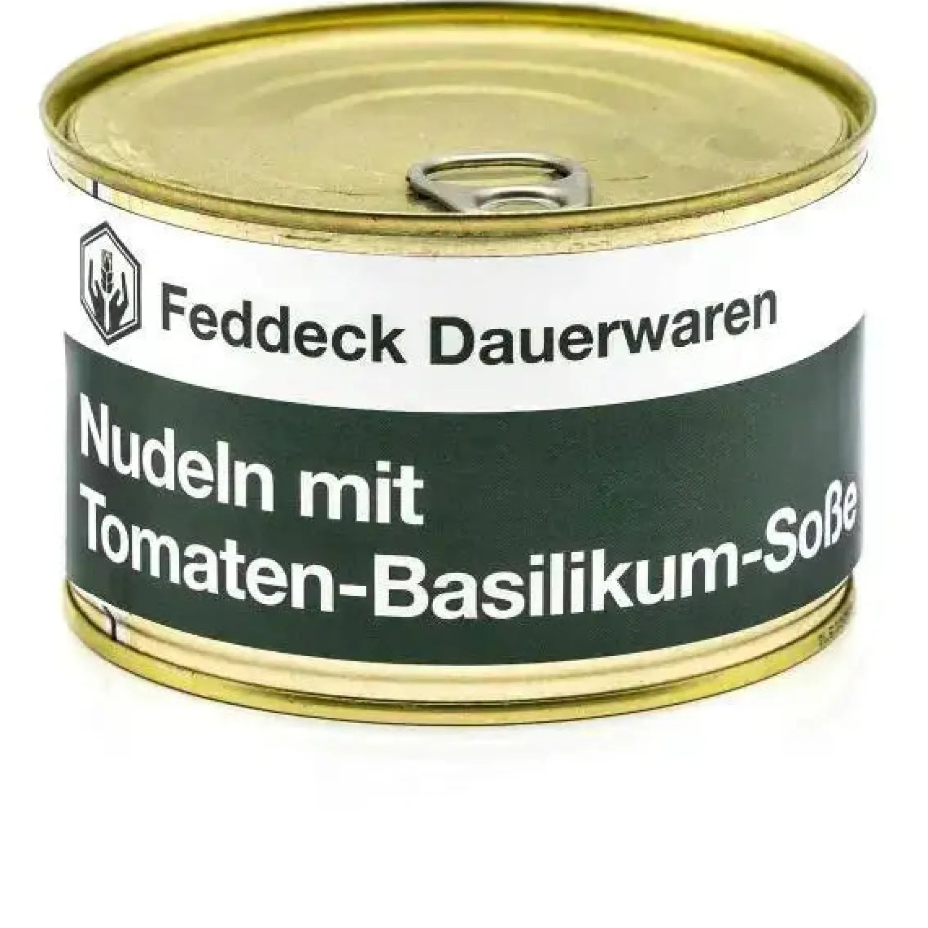 Feddeck Dauerwaren - Fertiggericht Dose Nudeln mit Tomaten-Basilikum-Soße vegan 400 g