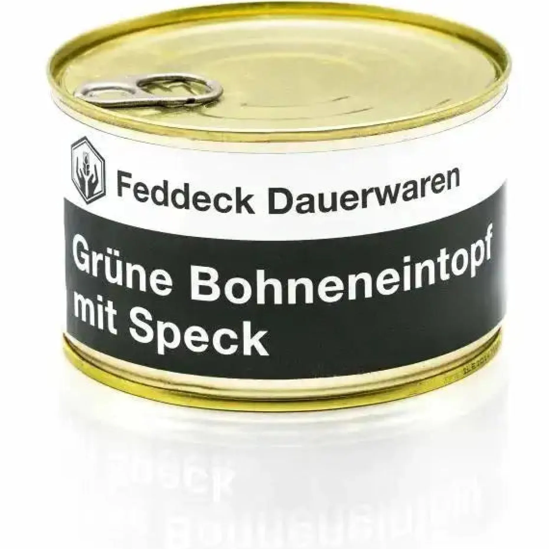 Feddeck Dauerwaren - Fertiggericht Dose Grüner Bohneneintopf mit Speck 400 g