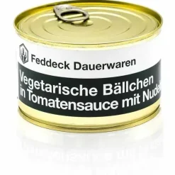Feddeck Dauerwaren - Fertiggericht Dose Vegetarische Bällchen mit Nudeln 400 g