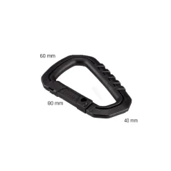 FMA - Karabiner Set Typ D Quick Hook groß schwarz