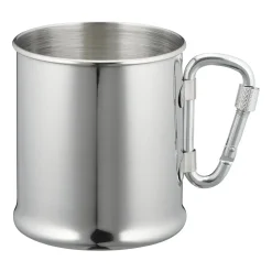 Fox Outdoor - Edelstahlbecher mit Karabiner 220 ml