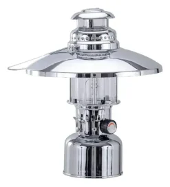 Fox Outdoor - Gaslampe mit Piezo-Zündung silberfarben