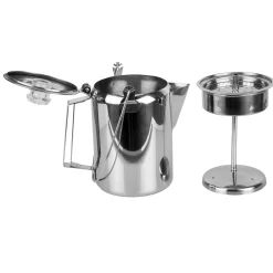 Fox Outdoor - Kaffekanne mit Perkolator Edelstahl