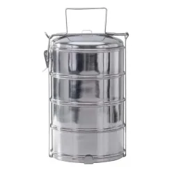 Fox Outdoor - Speisebehälter 4-teilig silberfarben