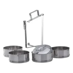 Fox Outdoor - Speisebehälter 4-teilig silberfarben