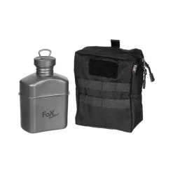 Fox Outdoor - Trinkflasche Titan 1 L mit Tasche