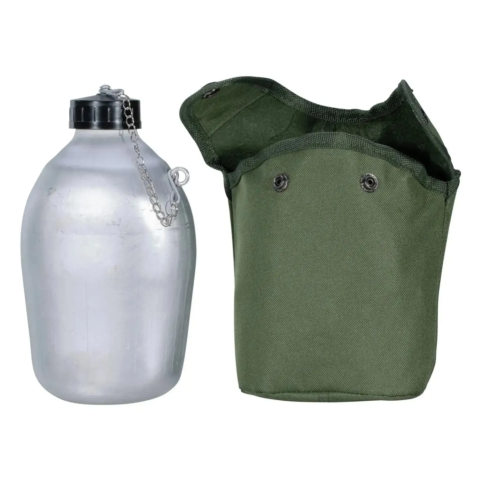 Französische Armee - Französische Feldflasche Alu m. Hülle