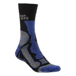 Hanwag - Socken Merino Trek schwarz royal blue