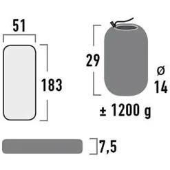 High Peak - Leichtgewicht Komfort-Matratze Dayton dark grey