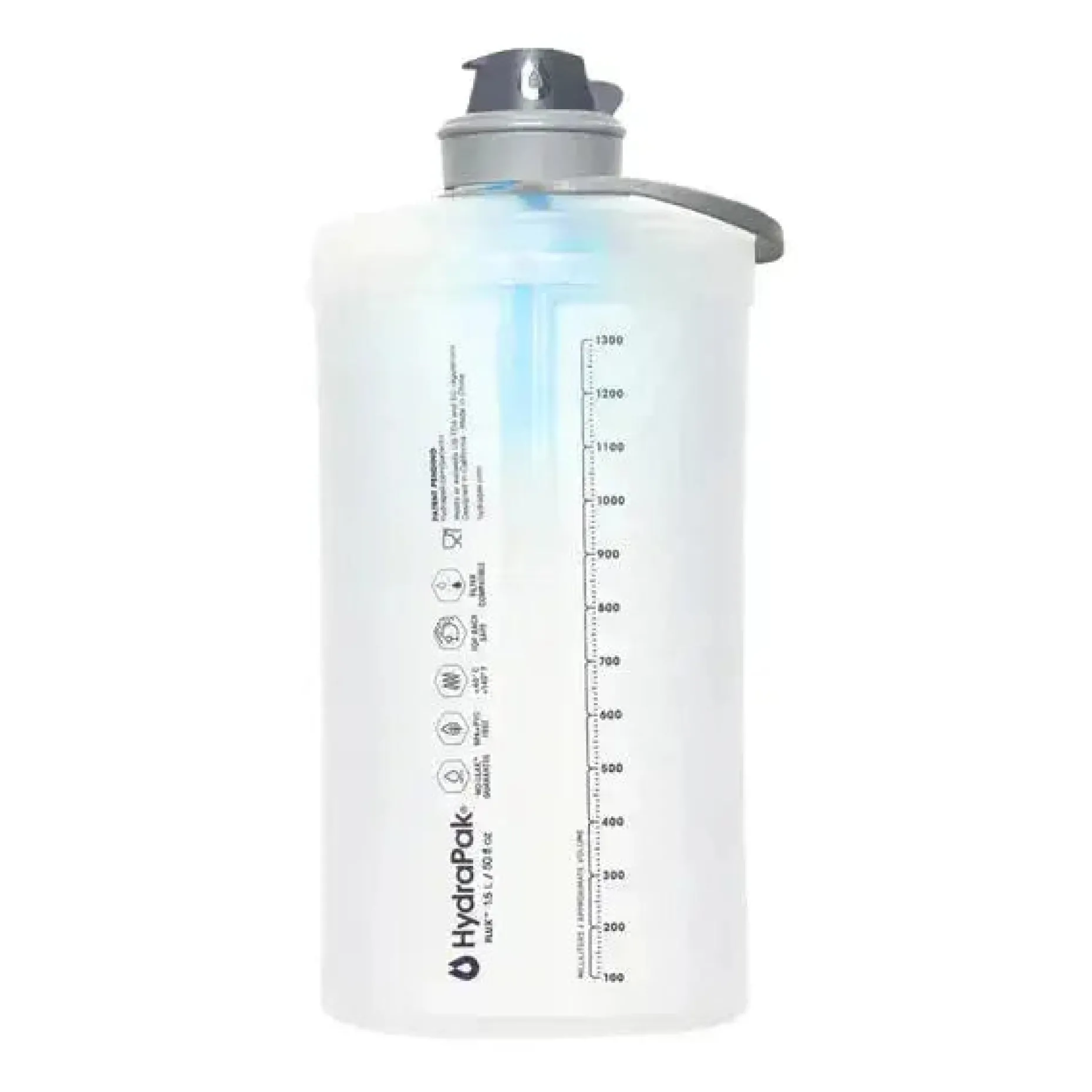 HydraPak - Trinkflasche Flux+ 1.5 L mit Filter weiß