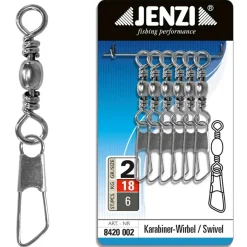 Jenzi - Karabinerwirbel vernickelt salzwasserfest