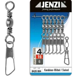 Jenzi - Karabinerwirbel vernickelt salzwasserfest