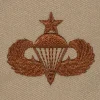 JR Emblem Co. - Abzeichen US Senior Parachutist Textil desert