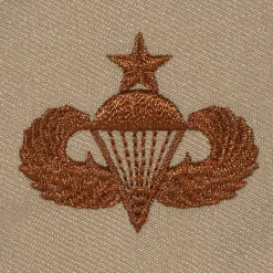 JR Emblem Co. - Abzeichen US Senior Parachutist Textil desert