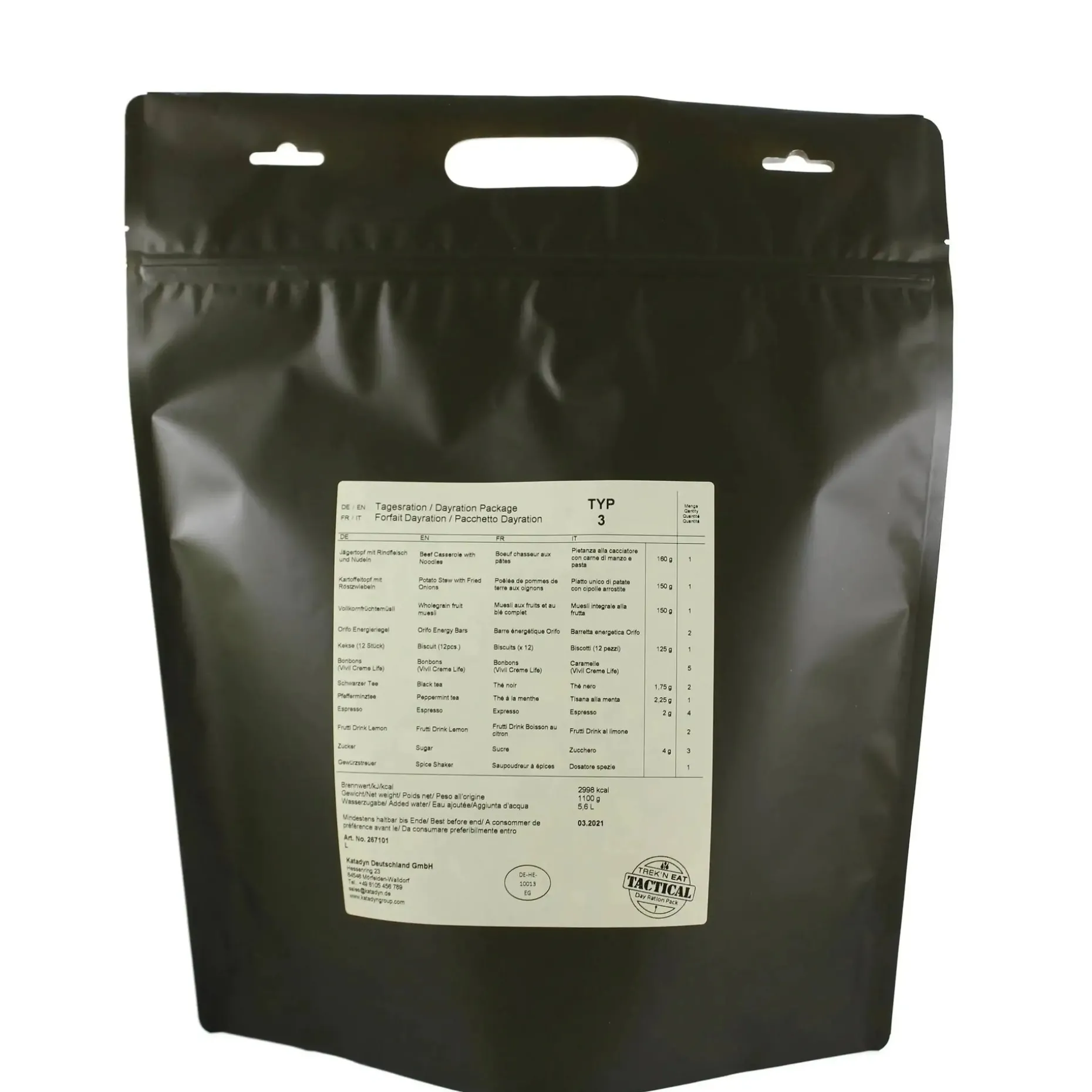 Katadyn - Tagesration Day Ration Pack Typ 3