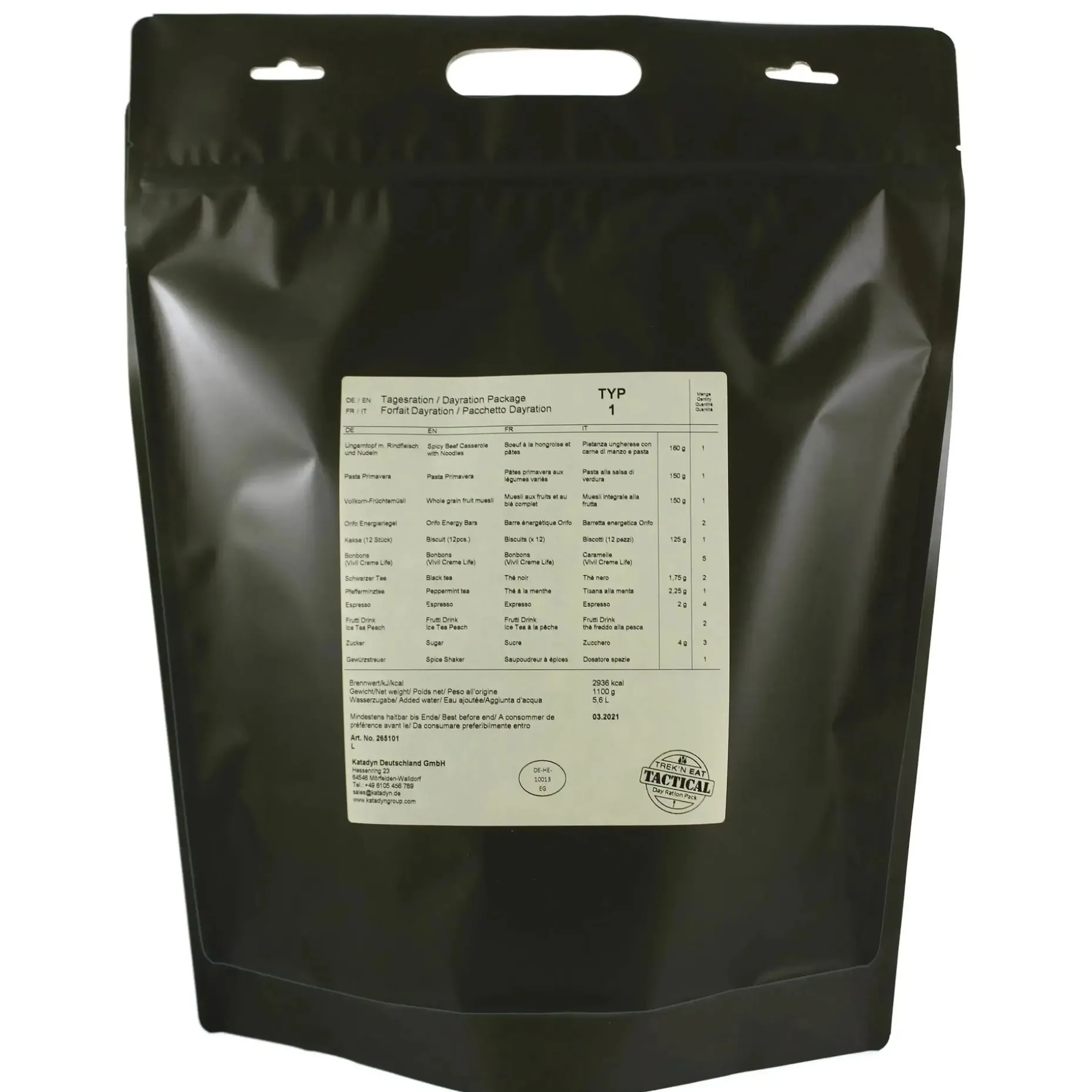 Katadyn - Tagesration Day Ration Pack Typ 1