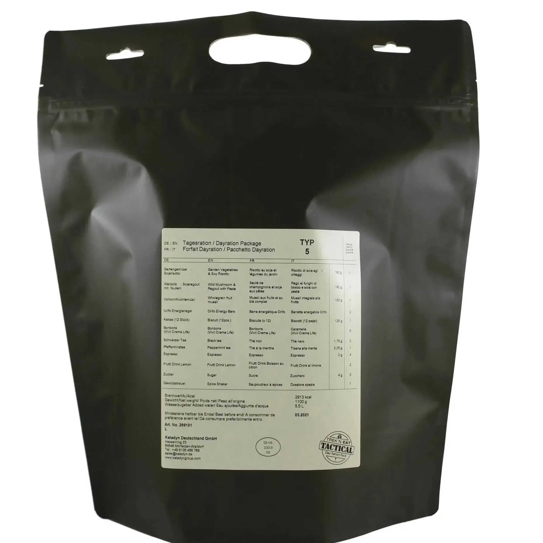 Katadyn - Tagesration Vegetarisch Day Ration Pack Typ 5