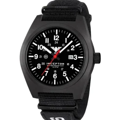 KHS - Armbanduhr Inceptor Black Steel XTAC Natoband