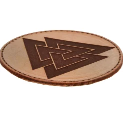 MD-Textil - Lederpatch Valknut sand