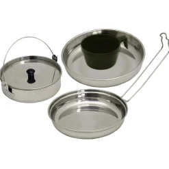 MFH - Kochgeschirr Edelstahl 5-teilig silberfarben