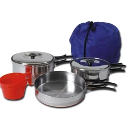 Mil-Tec - Kochset Edelstahl für 2 Personen
