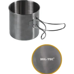 Mil-Tec - Trinkbecher Edelstahl Drahtgriffe 800 ml