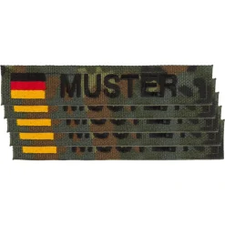Namensbänder 5er Set mit Flagge Flecktarn