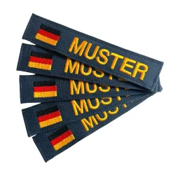 Namensbänder 5er Set mit Flagge Navy