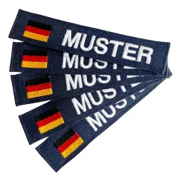 Namensbänder 5er Set mit Flagge Navy