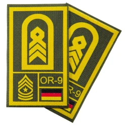 NfD - BW Rangabzeichen International bedruckt Marine Klett für KBS SK Gelbgold