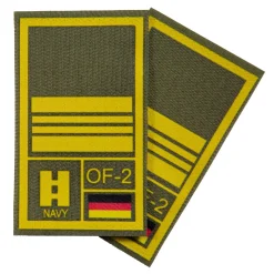 NfD - BW Rangabzeichen International bedruckt Marine Klett für KBS SK Gelbgold
