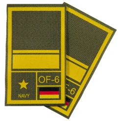 NfD - BW Rangabzeichen International bedruckt Marine Klett für KBS SK Gelbgold