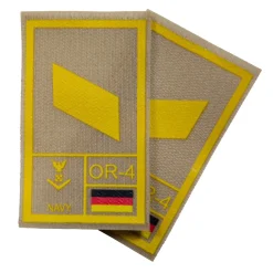 NfD - BW Rangabzeichen International bedruckt Marine Klett für KBS SK Gelbgold