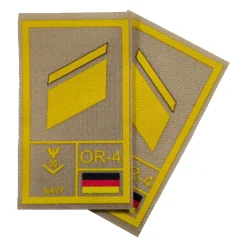 NfD - BW Rangabzeichen International bedruckt Marine Klett für KBS SK Gelbgold