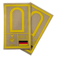 NfD - BW Rangabzeichen International bedruckt Marine Klett für KBS SK Gelbgold