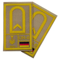 NfD - BW Rangabzeichen International bedruckt Marine Klett für KBS SK Gelbgold