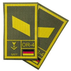 NfD - BW Rangabzeichen International bedruckt Marine Klett für KBS SK Gelbgold