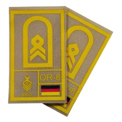 NfD - BW Rangabzeichen International bedruckt Marine Klett für KBS SK Gelbgold